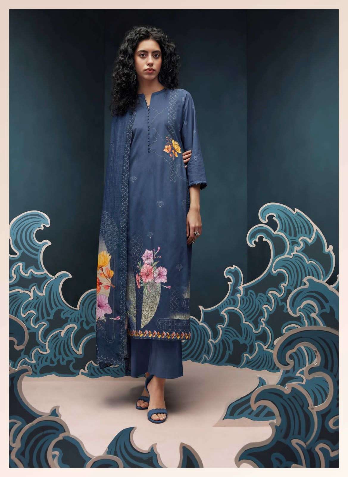 MERYN BY GANGA FASHIONS HEAVY PREMIUM COTTON PRINTED WORK DRESSES