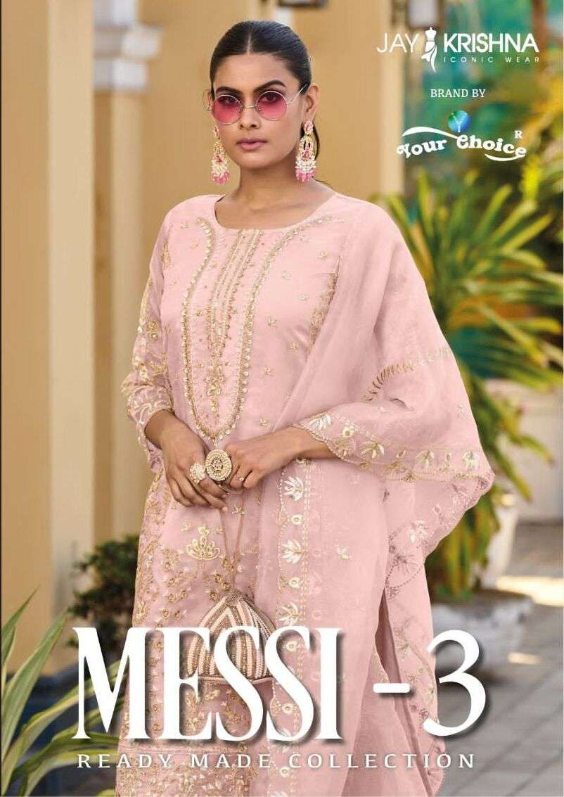 MESSI VOL-3 BY YOUR CHOICE 3001 TO 3004 SERIES HEAVY ORGANZA STITCHED DRESSES