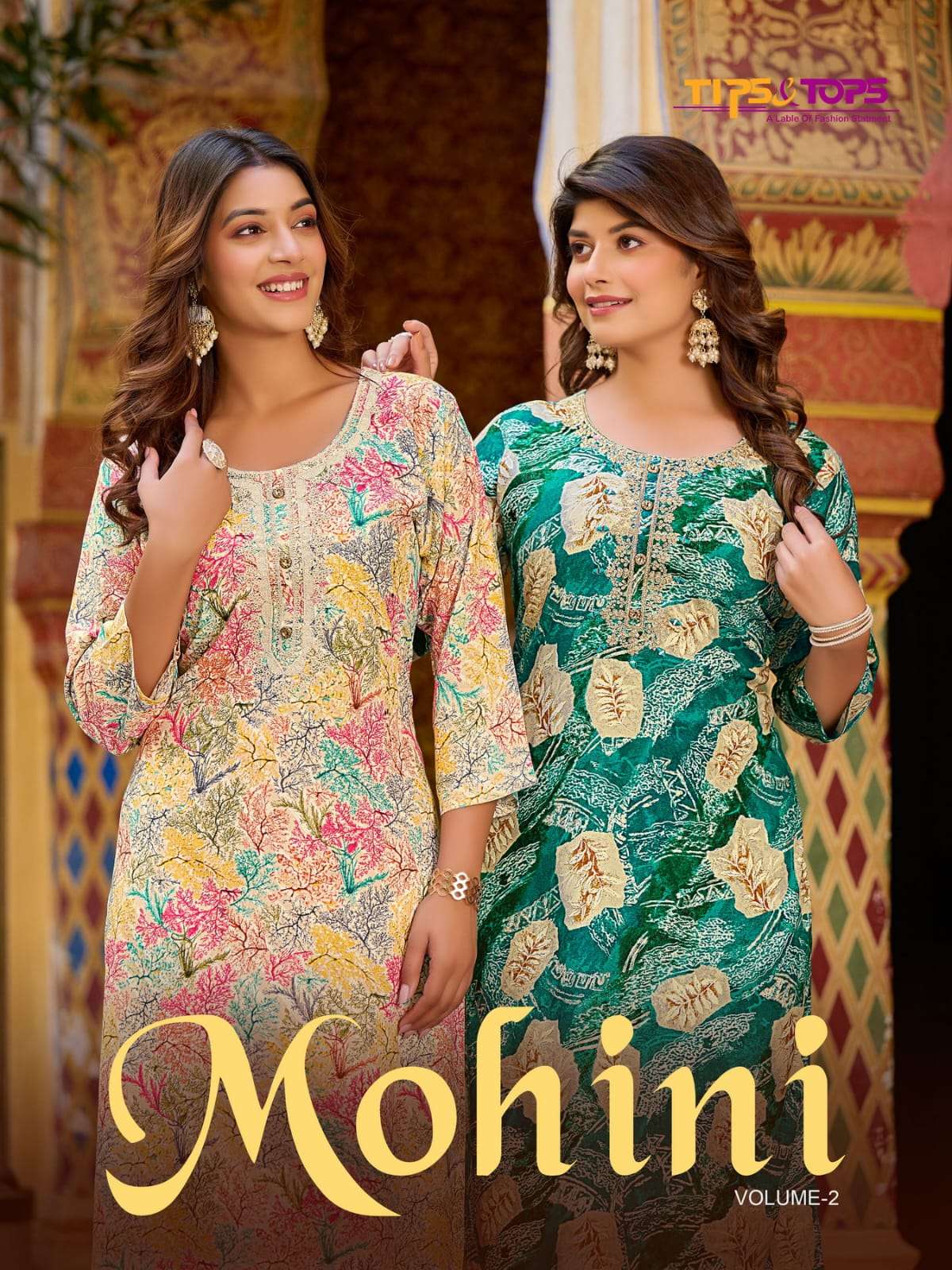 MOHINI VOL-2 BY TIPS & TOPS 2001 TO 2006 SERIES 14KG RAYON EMBROIDERY KURTIS