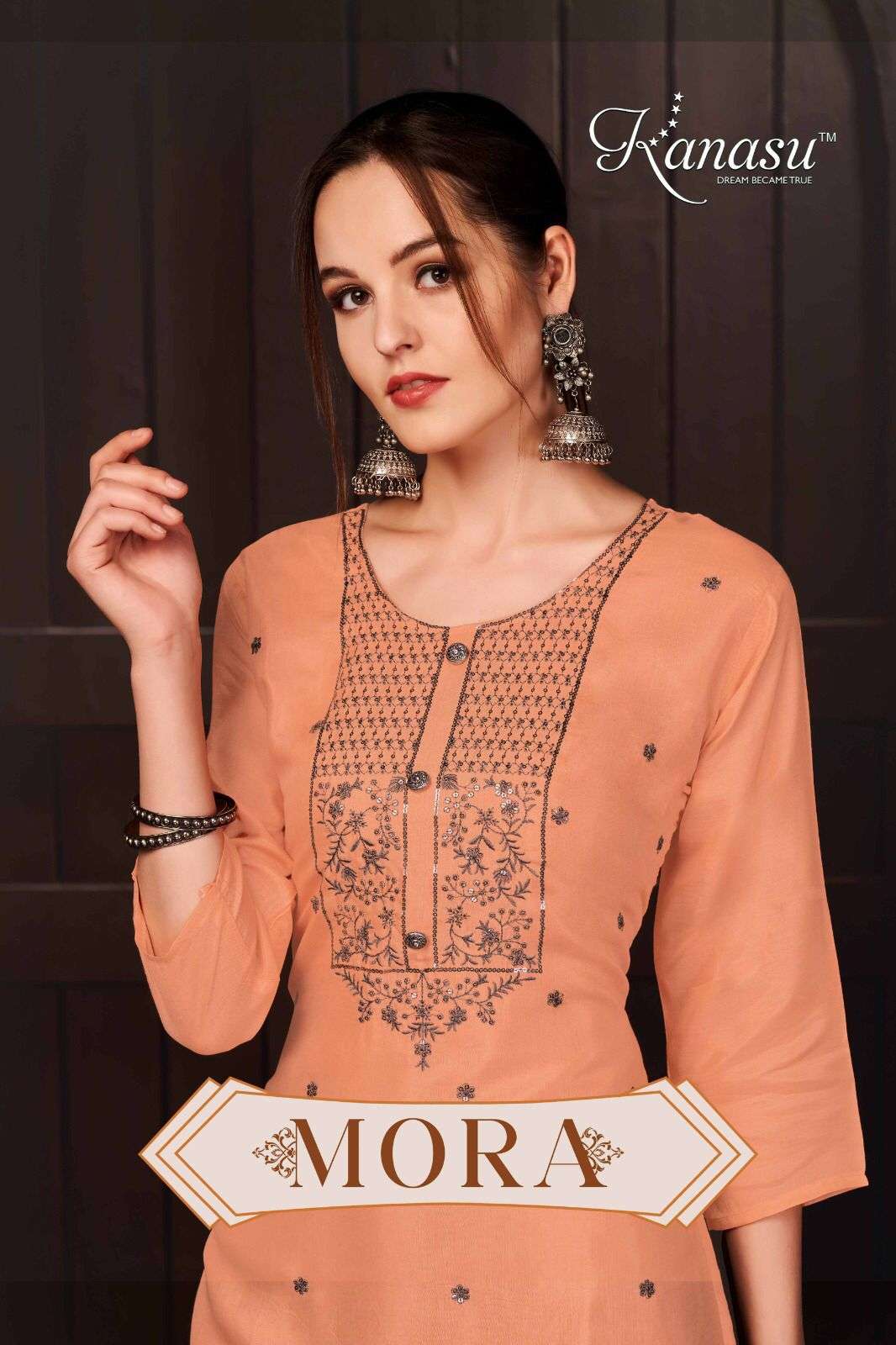 MORA BY KANASU 1001 TO 1008 SERIES HEAVY MUSLIN STITCHED KURTIS