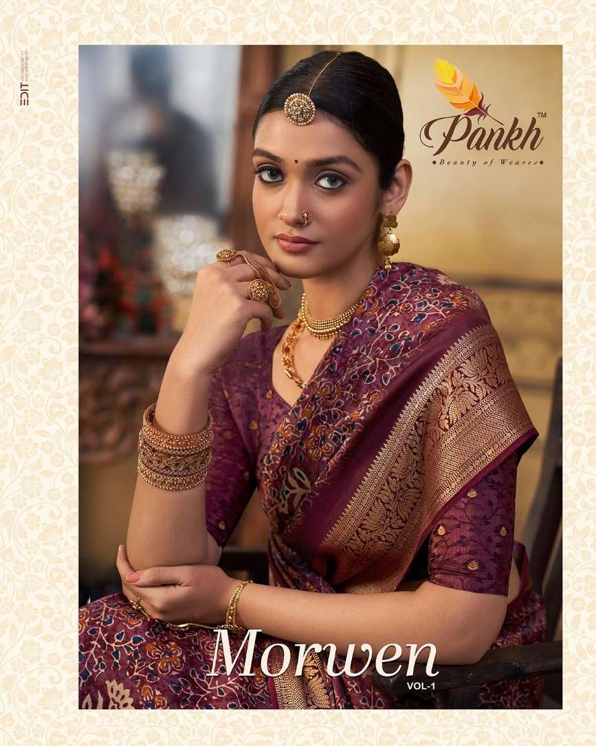 MORWEN VOL-1 BY PANKH 5701 TO 5706 SERIES VISCOSE SAREES