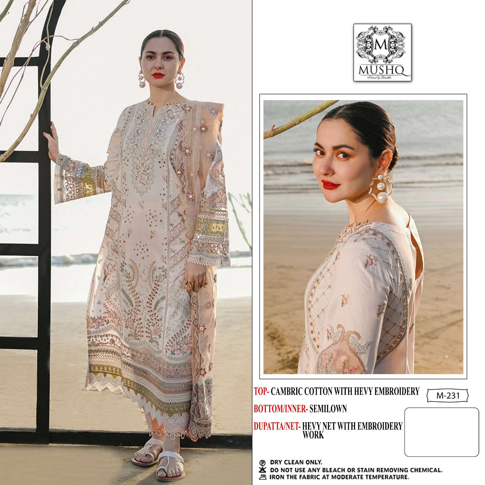 MUSHQ HIT DESIGN VOL-4 BY MUSHQ PURE HEAVY COTTON WORK PAKISTANI DRESSES