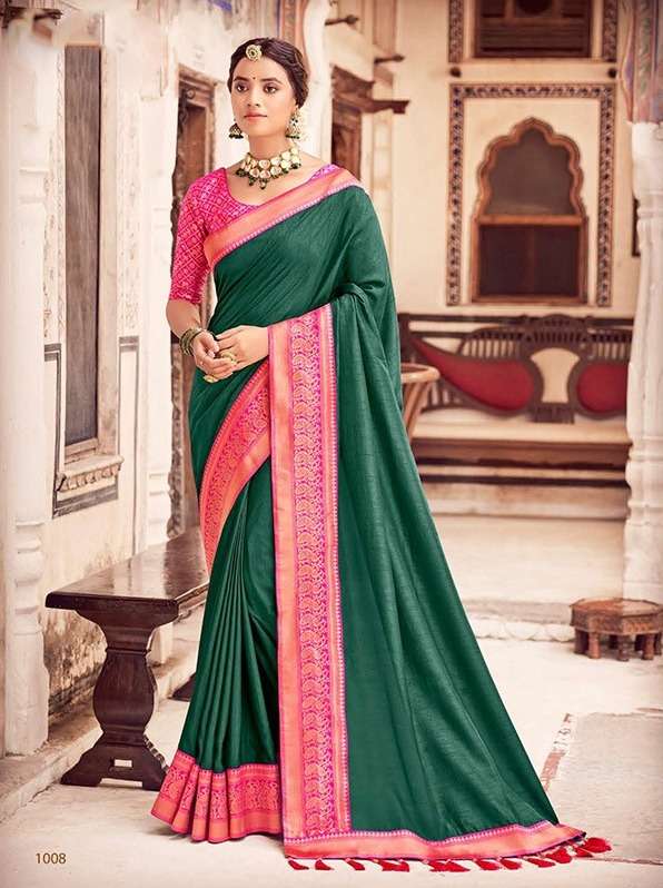 NANDANI BY ASLIWHOLESALE DESIGNER SOFT BANARASI EMBROIDERY SAREES