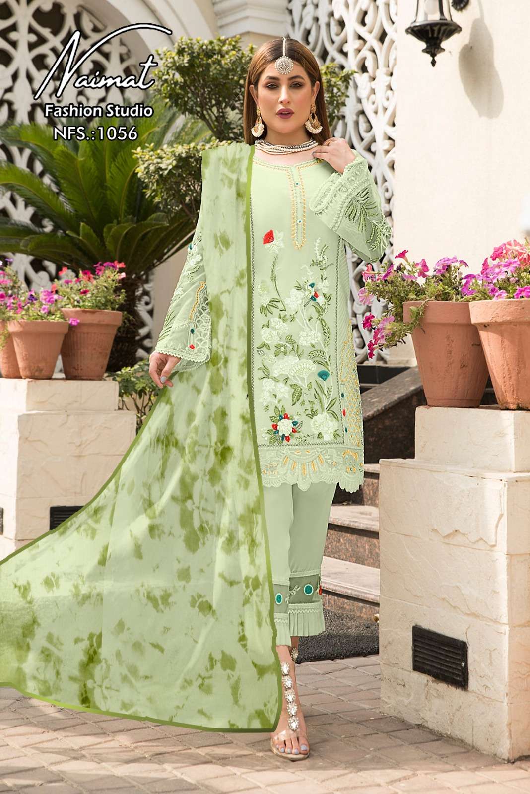 NFS 1056 COLOURS BY NAIMAT FASHION STUDIO PURE FAUX STITCHED PAKISTANI DRESSES