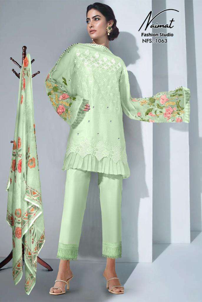 NFS 1063 COLOURS BY NAIMAT FASHION STUDIO PURE FAUX STITCHED PAKISTANI DRESSES