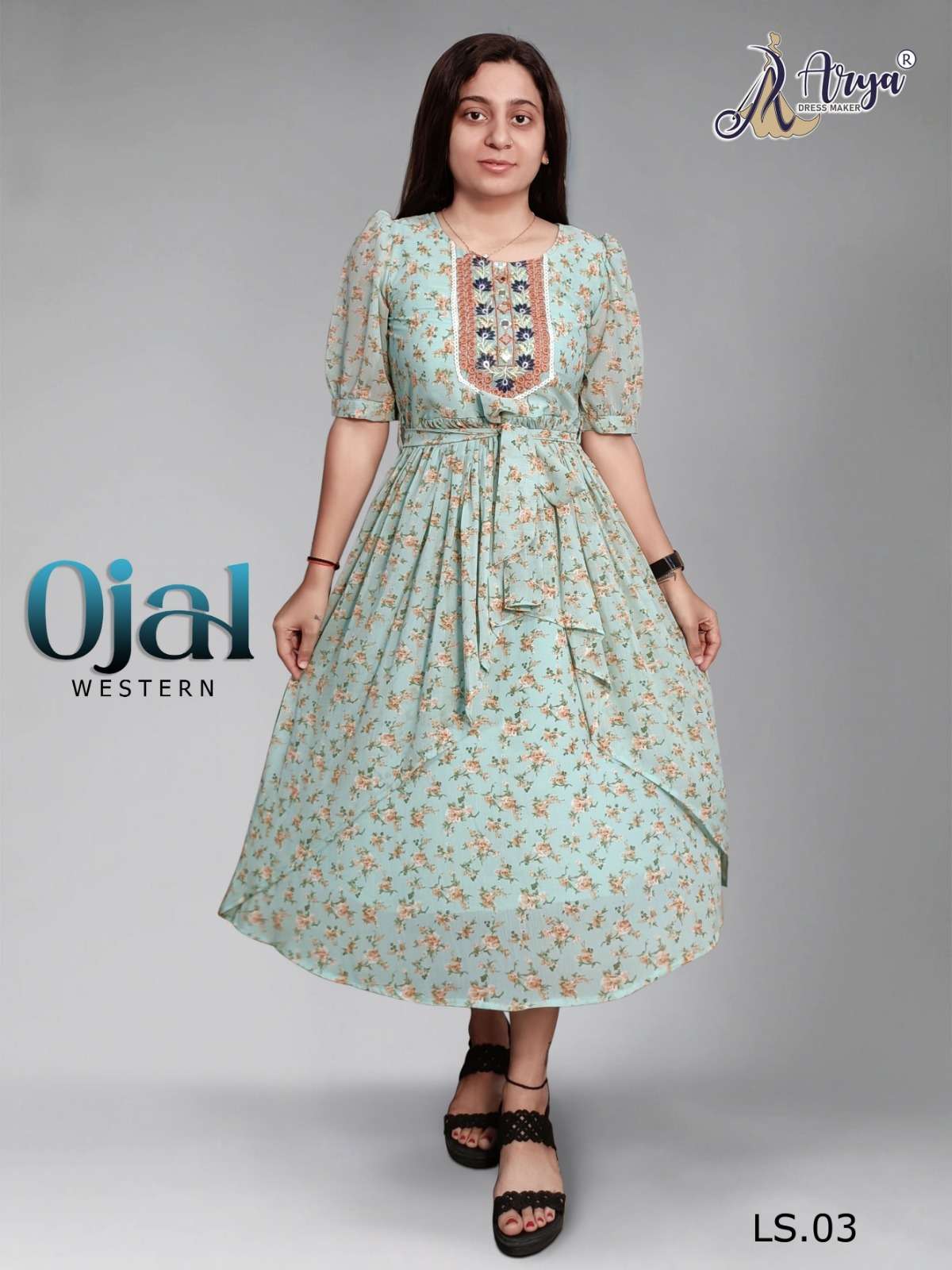 OJAL GOWN BY ARYA DRESS MAKER 01 TO 05 SERIES GEORGETTE GOWN