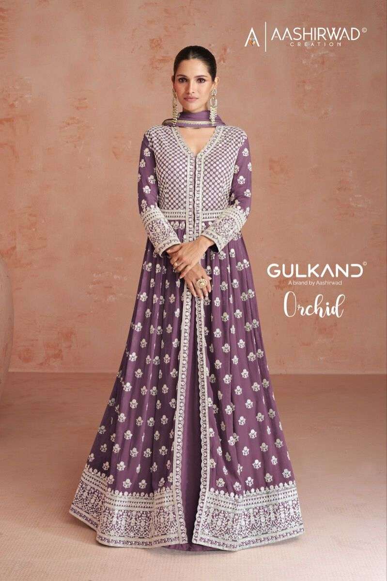 ORCHID BY AASHIRWAD CREATION 9597  TO 9601 SERIES GEORGETTE DRESSES