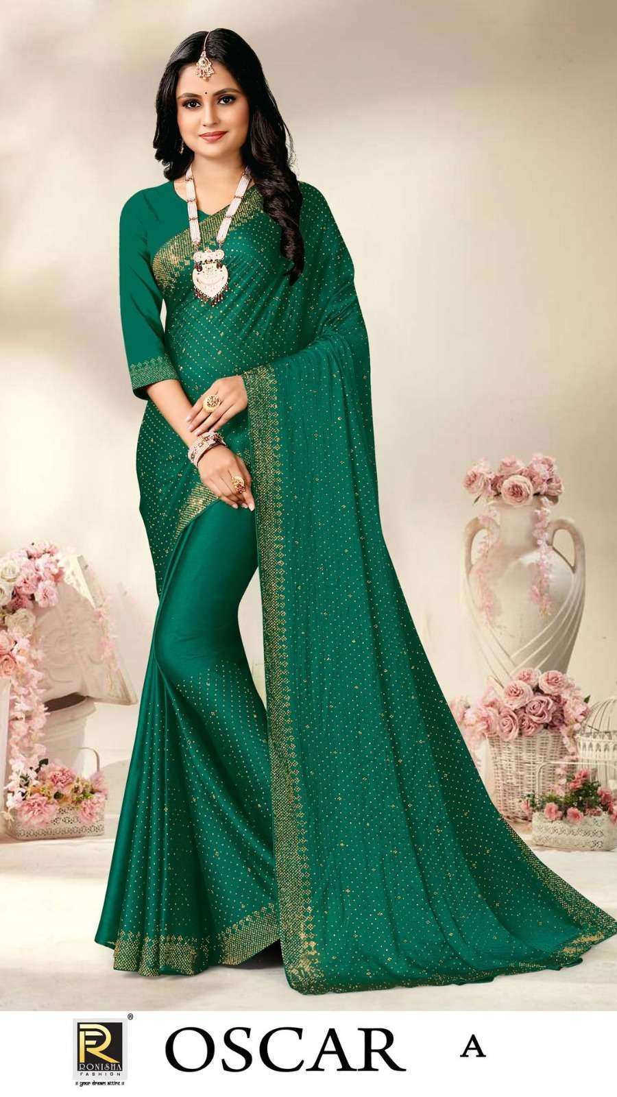 OSCAR BY RONISHA FASHION DESIGNER FANCY SIROSKI WORK SAREES