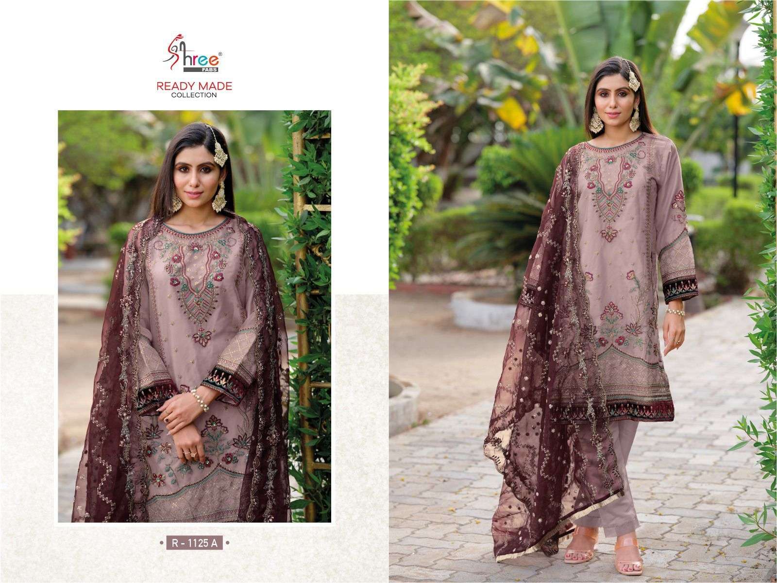 R-1125 COLOURS BY SHREE FABS ORGANZA EMBROIDERY STITCHED PAKISTANI DRESSES