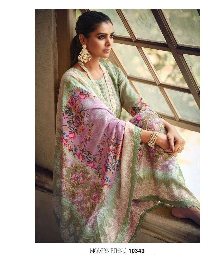 RAAYA  BY CINDERELLA 10339 TO 10344 SERIES PURE MUSLIN  DIGITAL PRINT DRESSES