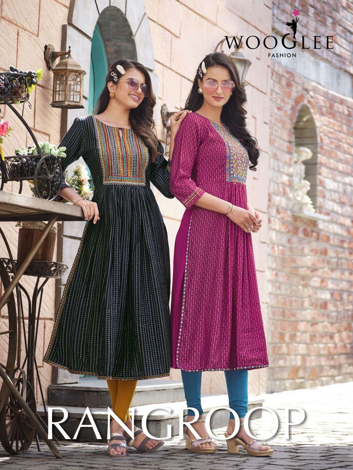 RANGROOP BY WOOGLEE 10001 TO 10004 SERIES RAYON PRINTED KURTIS