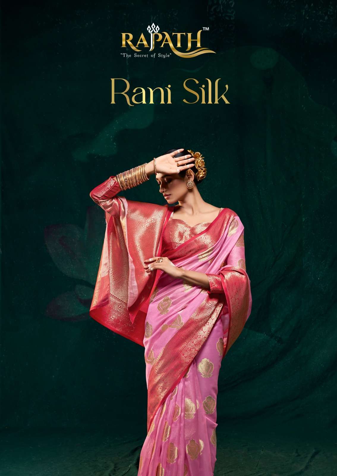 RANI SILK BY RAJPATH 128001 TO 128007 SERIES SATIN ORGANZA SAREES