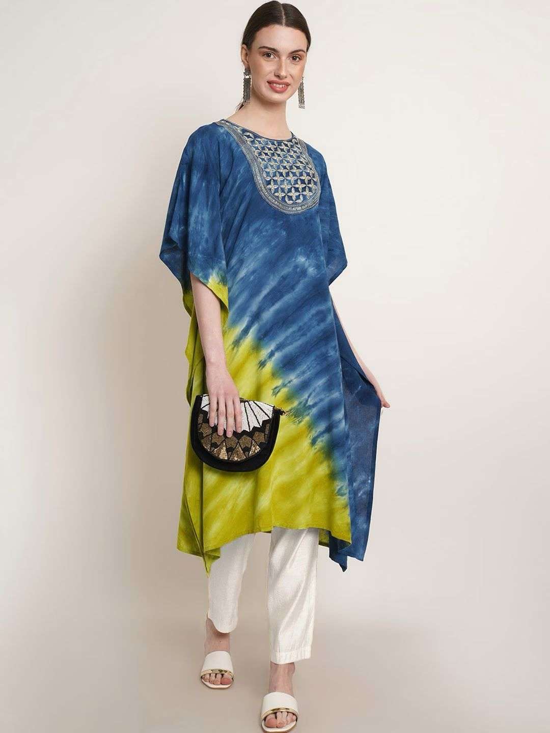 RASHI KAFTAN VOL-11 BY ASLIWHOLESALE DESIGNER RAYON TIE DYED PRINT KAFTAN 