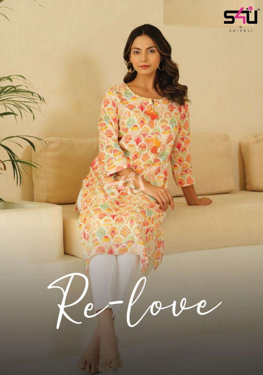 RE-LOVE BY S4U 01 TO 07 SERIES COTTON RAYON PRINTED KURTIS 