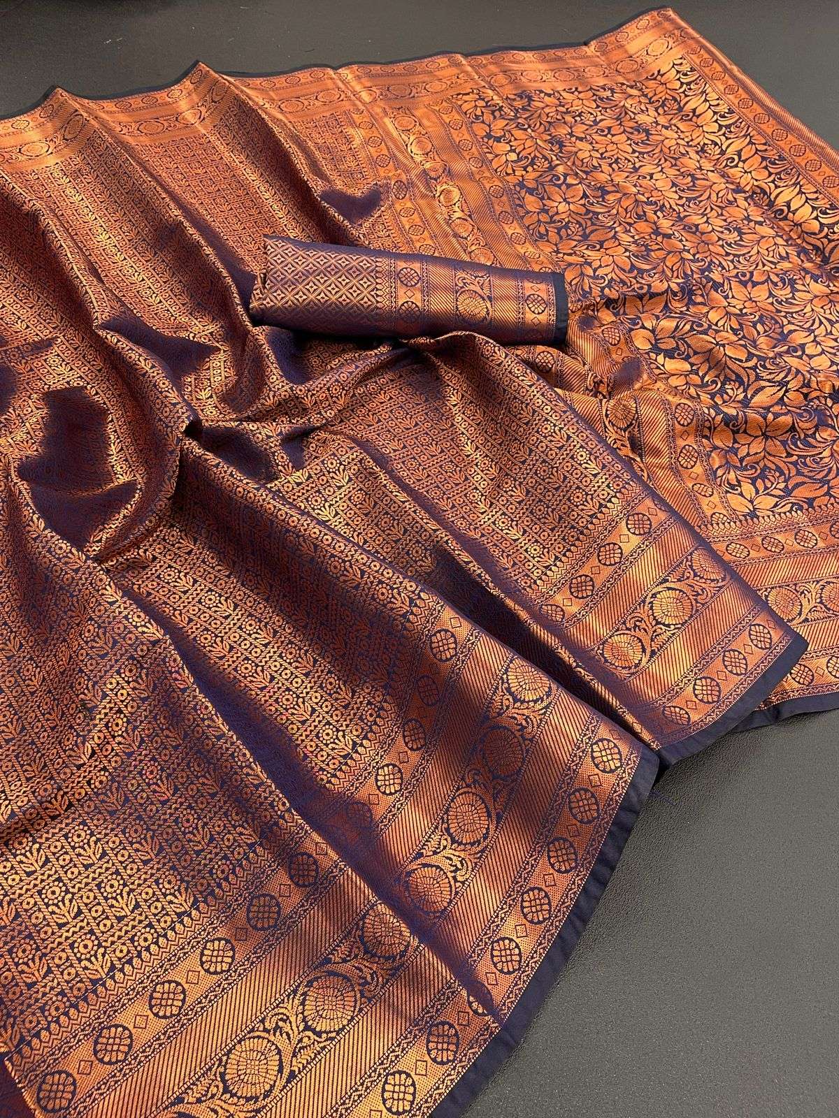 RIYA COPPER-03 BY ASLIWHOLESALE DESIGNER SOFT SILK SAREES