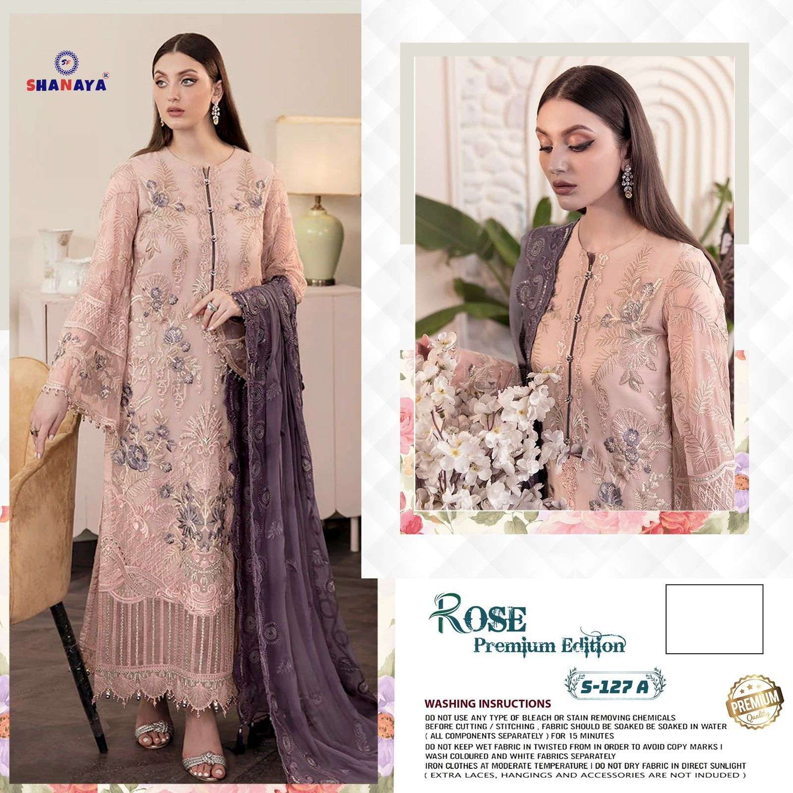 ROSE PREMIUM EDITION S-127 NX BY SHANAYA FASHION FAUX GEORGETTE PAKISTANI DRESSES