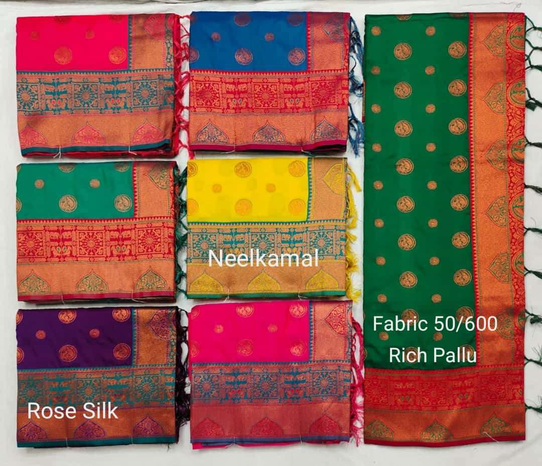 ROSE SILK BY NEELKAMAL SAREES INDIAN LATEST DESIGNER SILK SAREES