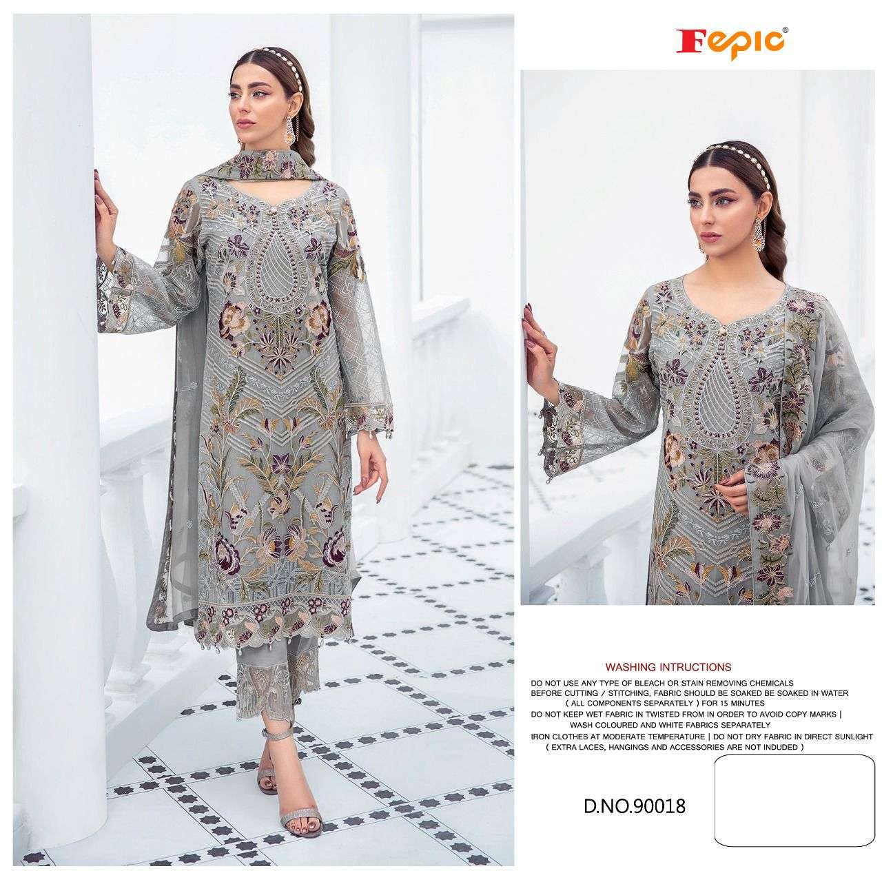 ROSEMEEN 90018 HIT DESIGN BY FEPIC GEORGETTE HANDWORK PAKISTANI DRESSES