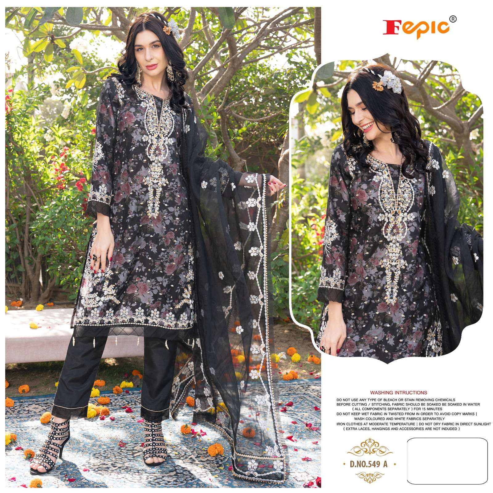 ROSEMEEN CN-549 COLOURS BY FEPIC ORGANZA STICHED PAKISTANI DRESSES