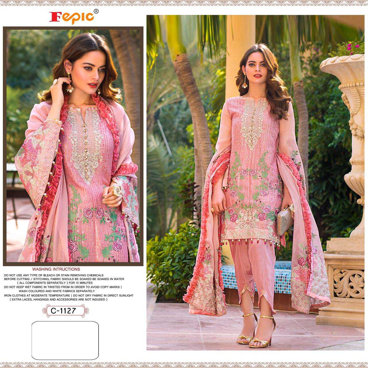 ROSEMEEN D-1127 HIT DESIGN BY FEPIC GEORGETTE EMBROIDERED PAKISTANI DRESS