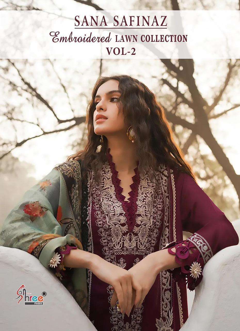 SANA SAFINAZ EMBROIDERED DUPATTA VOL-2 BY SHREE FABS COTTON DRESSES