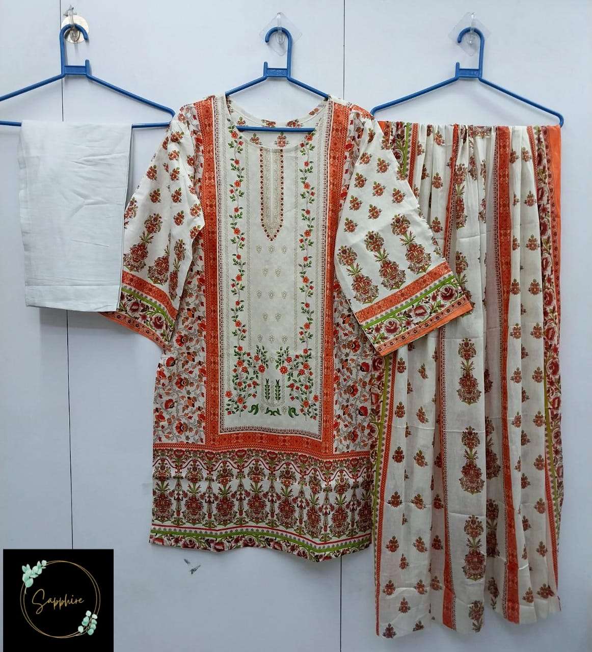 SAPPHIRE AGHA NOORAIN-16 BY ASLIWHOLESALE LAWN COTTON PAKISTANI DRESSES