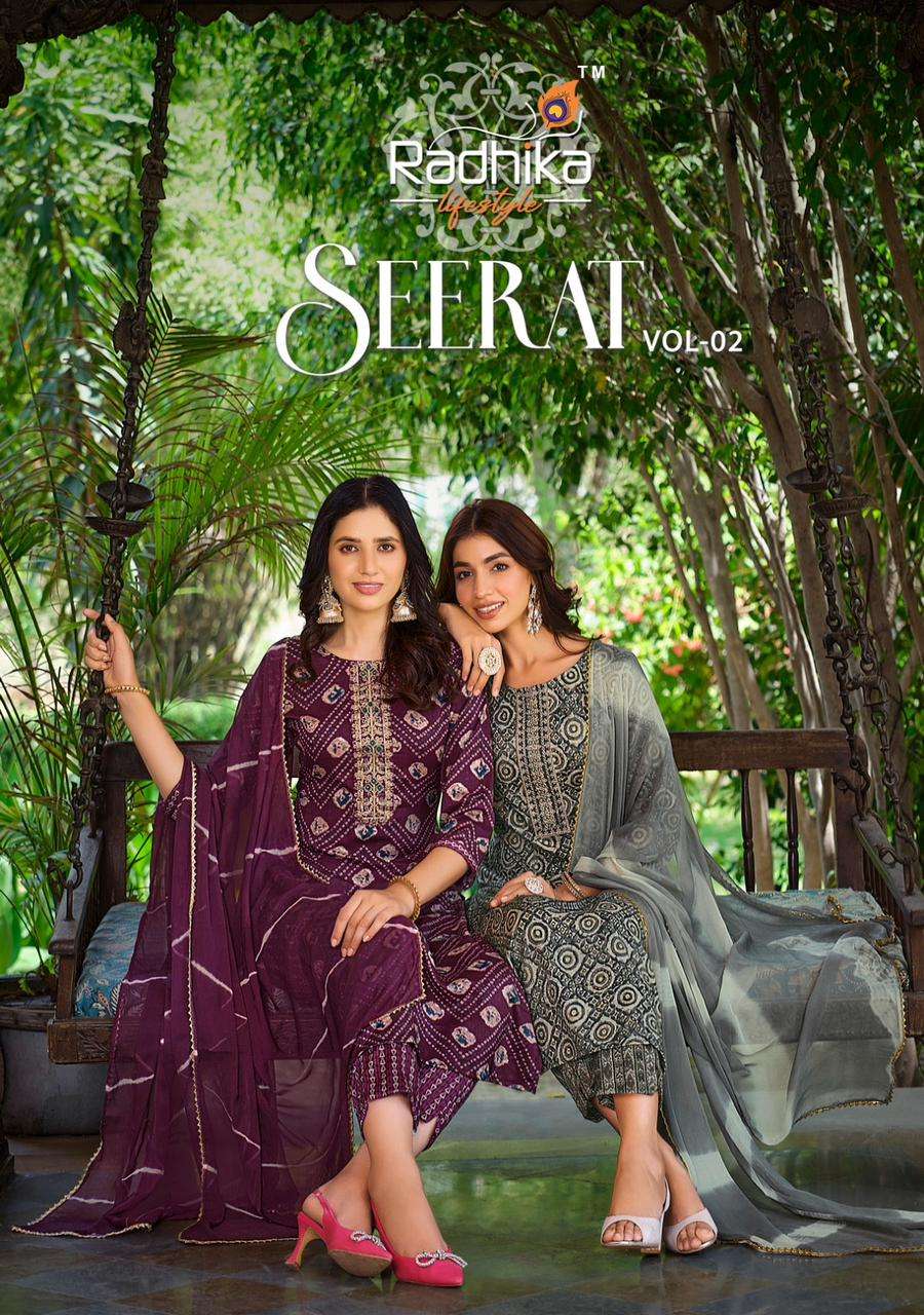 SEERAT VOL-2 BY RADHIKA LIFESTYLE 2001 TO 2008 SERIES RAYON STITCHED DRESSES