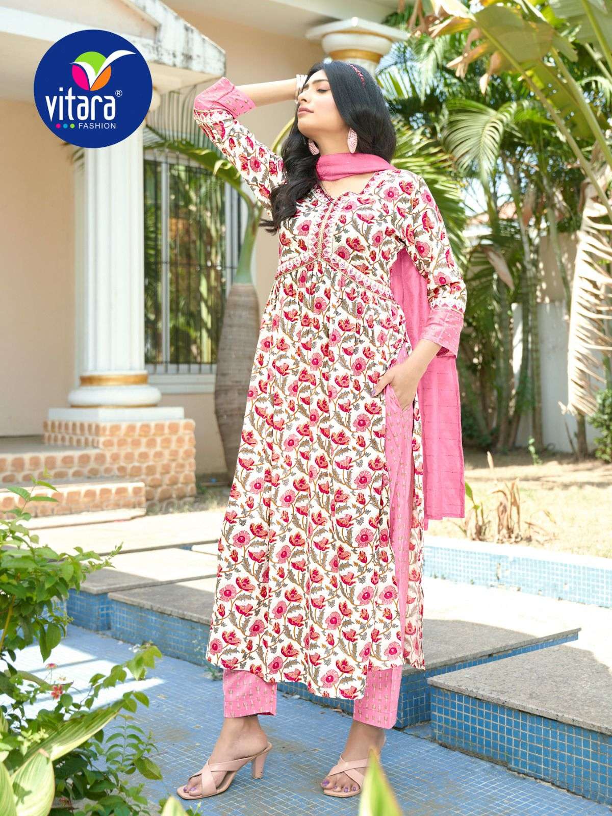 SENTOSA BY VITARA FASHION 1001 TO 1004 SERIES RAYON STITCHED DRESSES