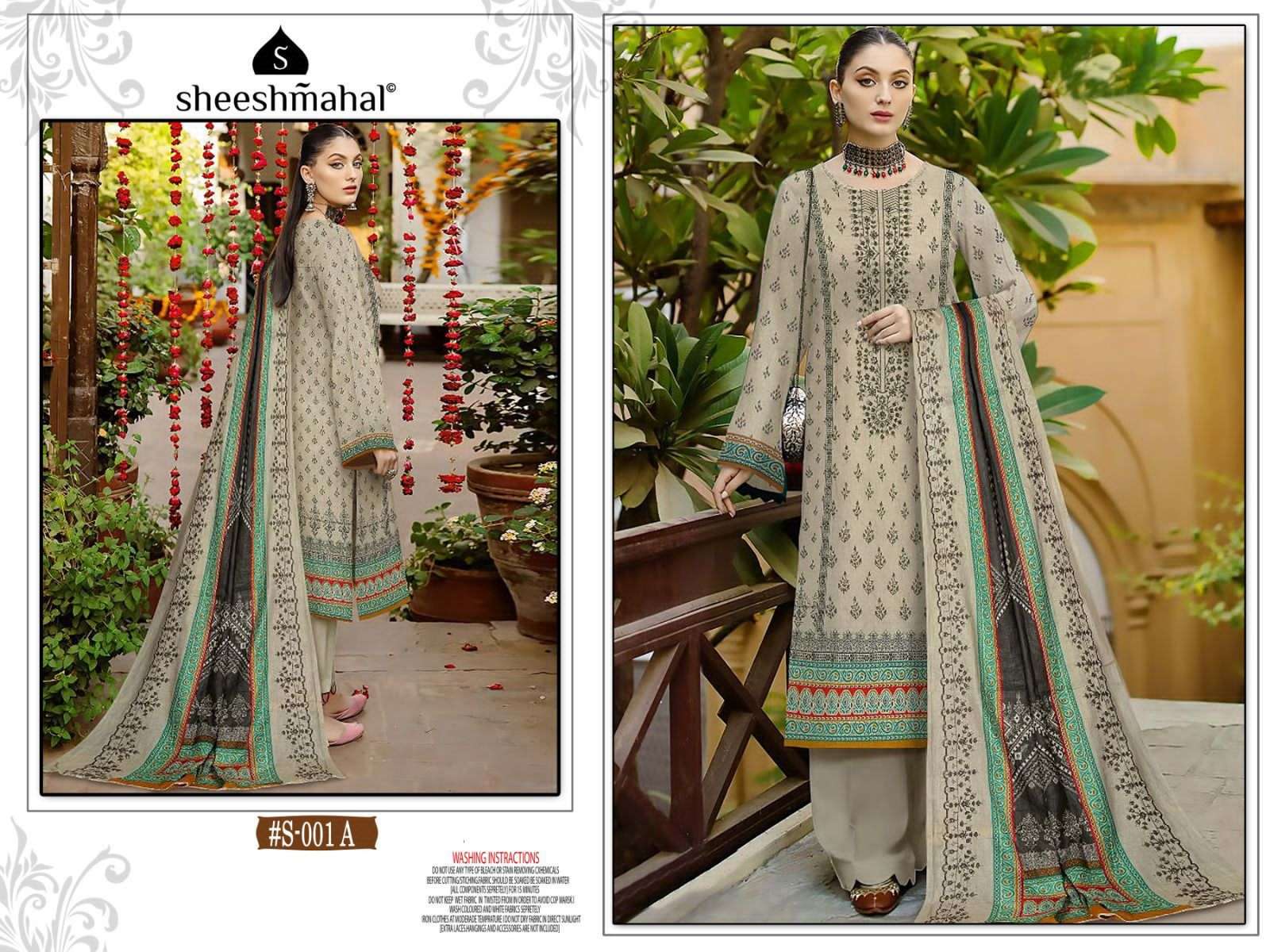 SHEESHMAHAL LAWN COLLECTION VOL-1 BY ASLIWHOLESALE HEAVY COTTON DRESSES