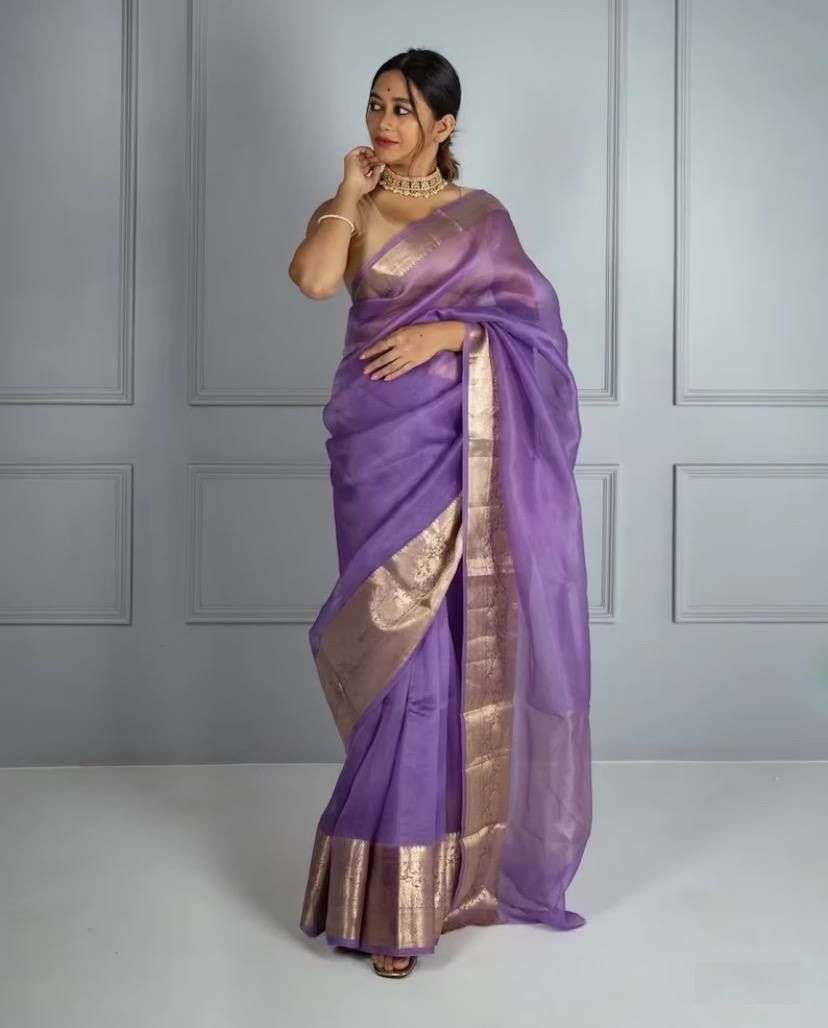 SONALI BY ASLIWHOLESALE FANCY SOFT ORGANZA SILK DESIGNER SAREE