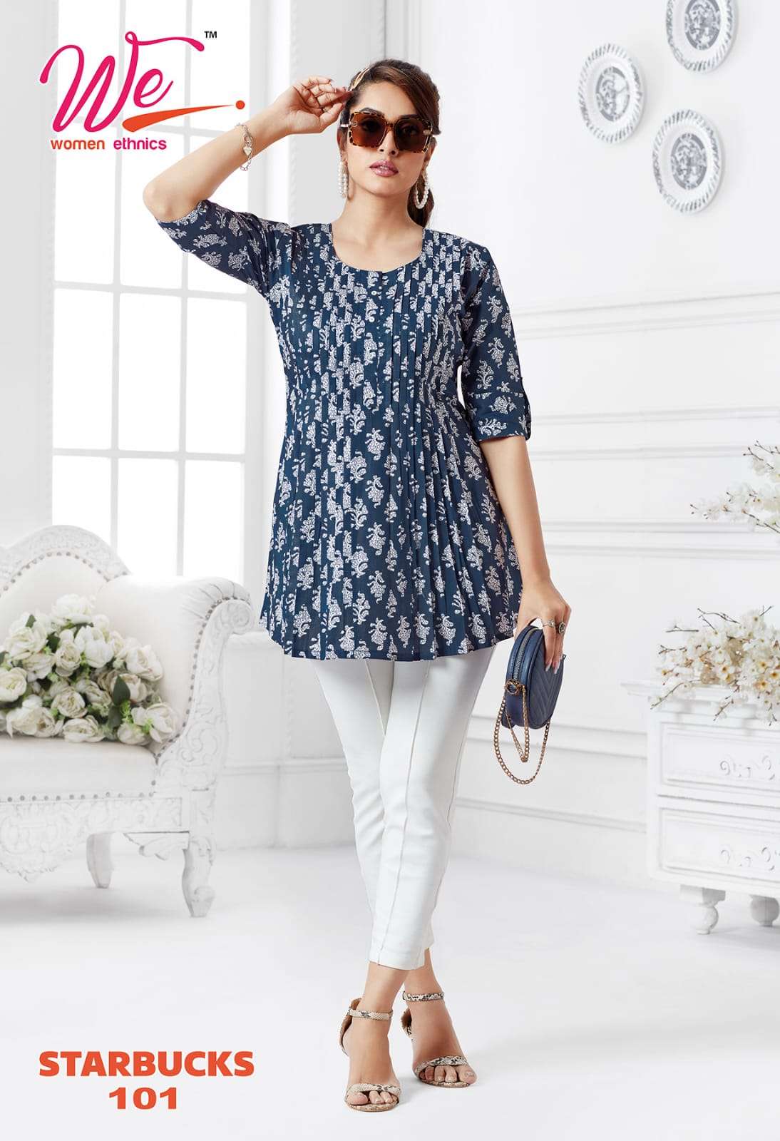 STARBUCKS BY WE 101 TO 106 SERIES DESIGNER COTTON PRINTED KURTIS 