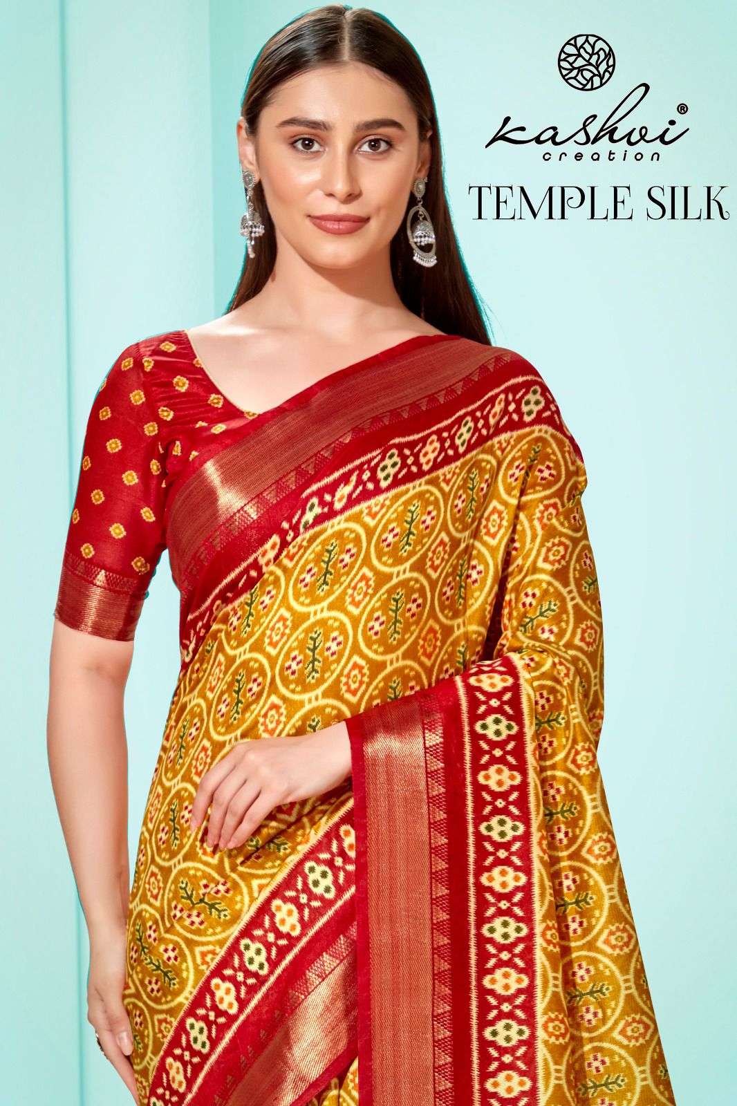 TEMPLE SILK BY KASHVI CREATION 66001 TO 66008 SERIES COTTON SILK SAREES