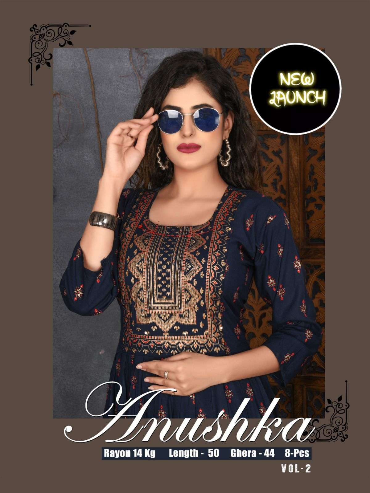 TRENDY ANUSHKA BY ASLIWHOLESALE RAYON EMBROIDERY KURTIS