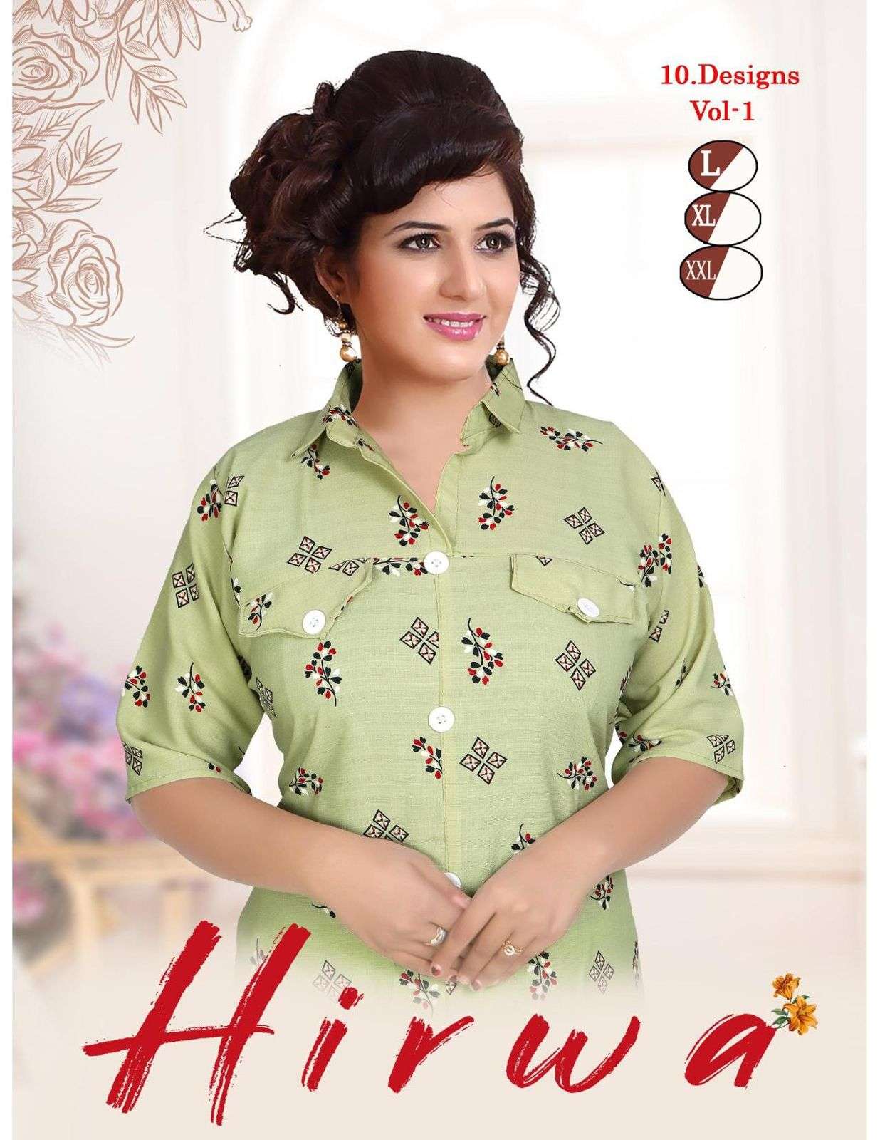 TRENDY HIRWA BY ASLIWHOLESALE GEORGETTE PRINTED KURTIS