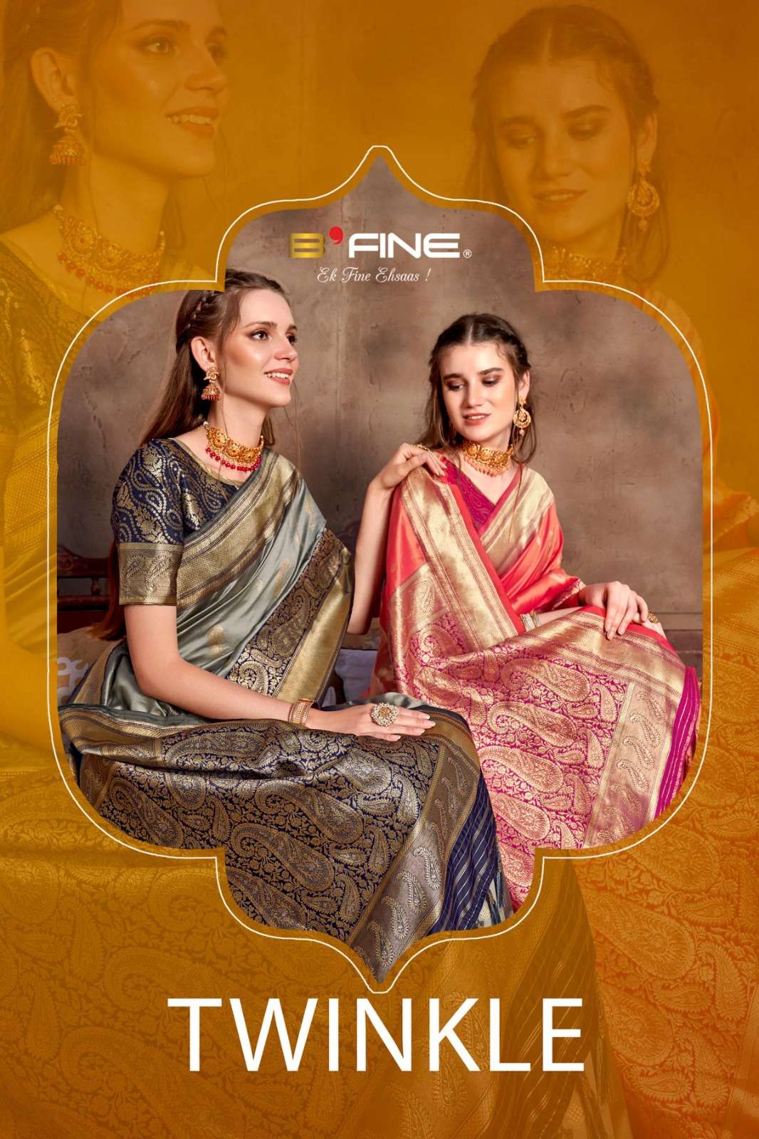 TWINKLE BY B FINE 1083-A TO 1083-D SERIES DESIGNER SILK WORK SAREES