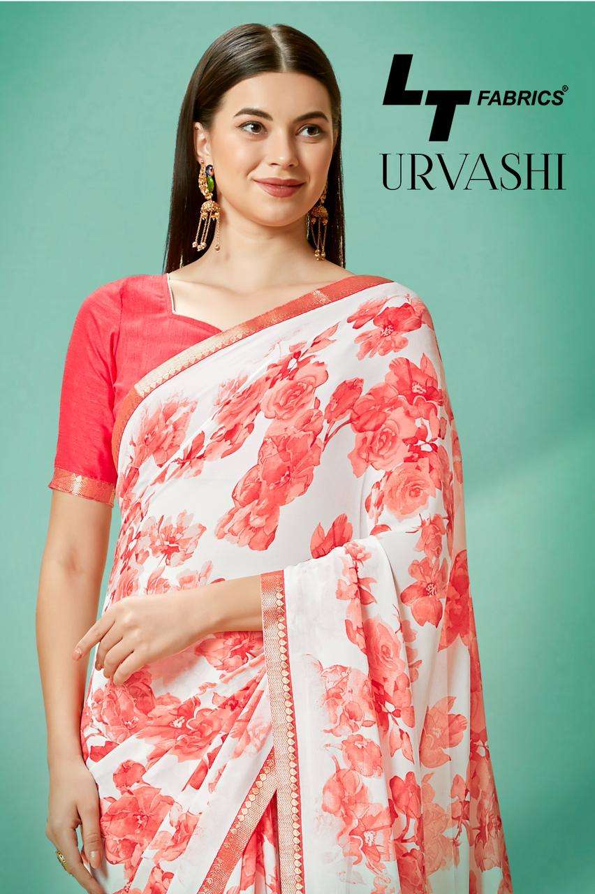 URVASHI BY  LT FABRICS 86001 TO 86010 SERIES FANCY MICRO PRINTED SAREES