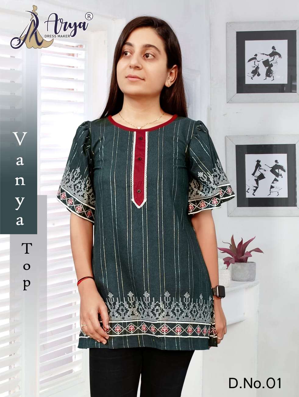 VANYA TOP BY ARYA DRESS MAKER 01 TO 04 SERIES COTTON TOP