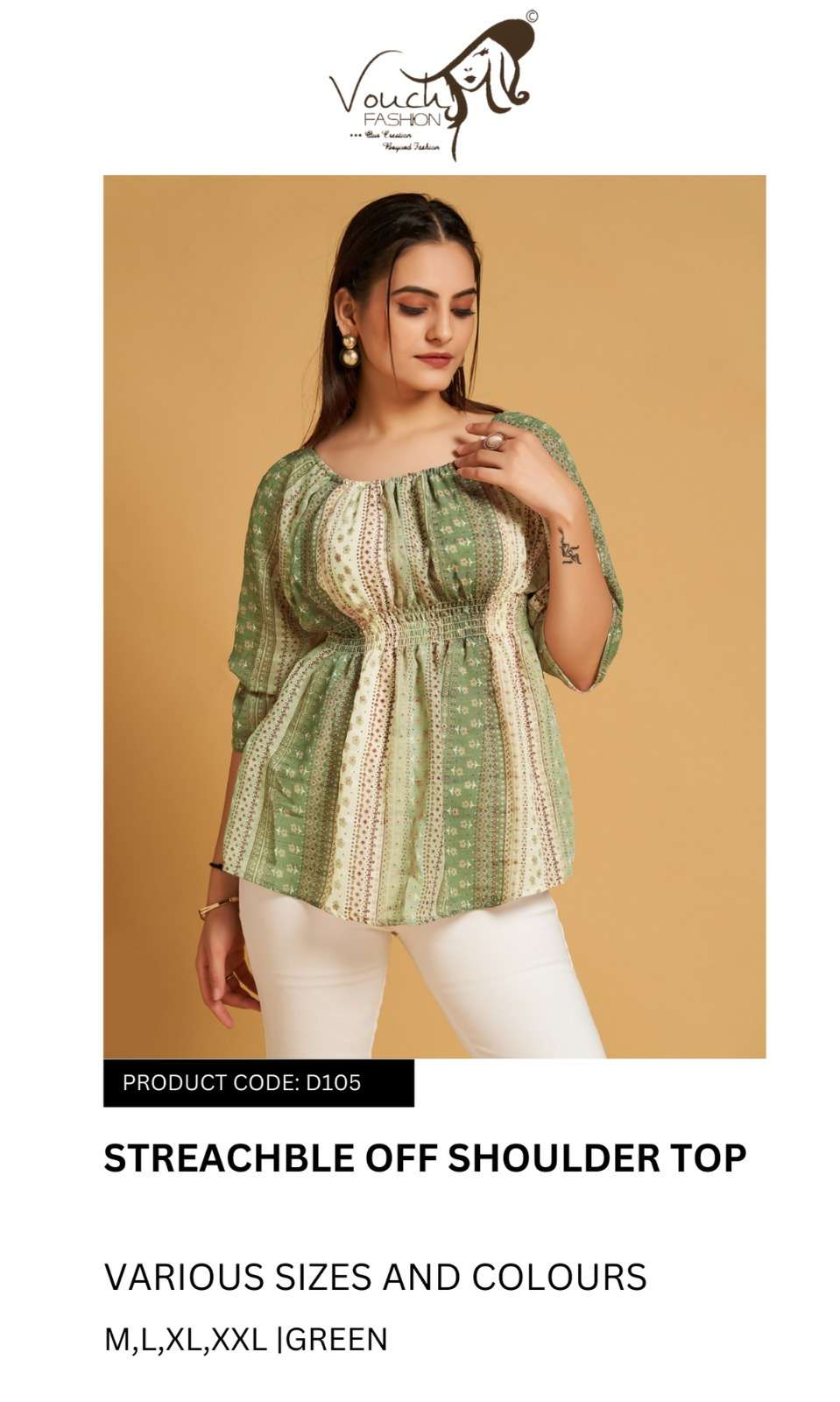 VOUCH-105 HIT TOP BY VOUCH DESIGNER FACNY PRINT TOPS