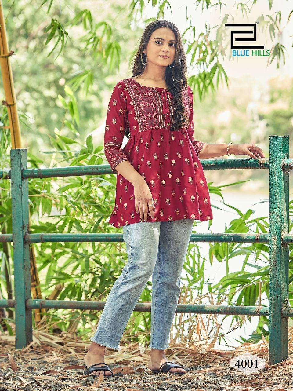 WIFI BY ASLIWHOLESALE 4001 TO 4007 SERIES RAYON EMBROIDERY KURTIS