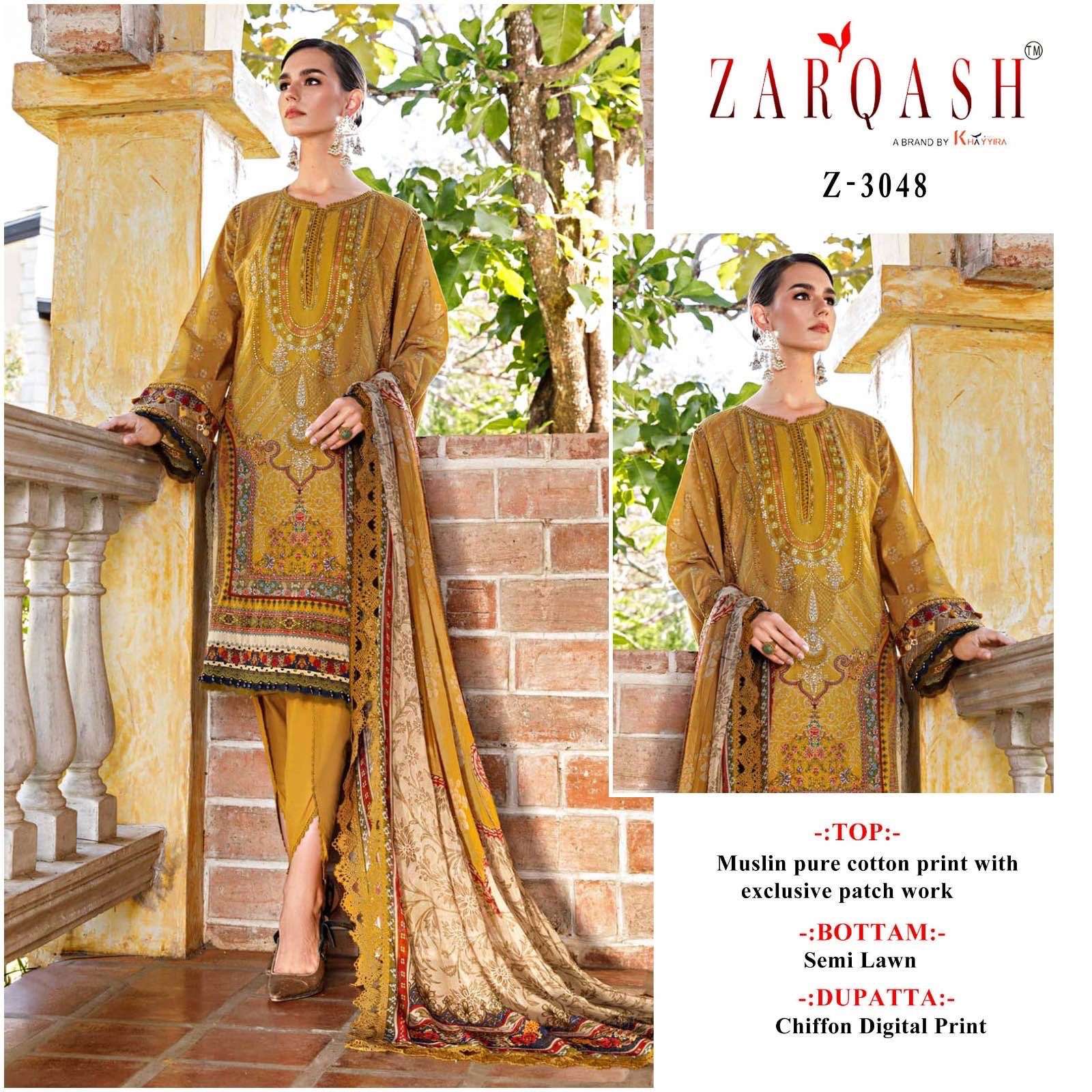 Z-3048 HIT DESIGN BY ZARQASH PRINTED COTTON WORK DRESS