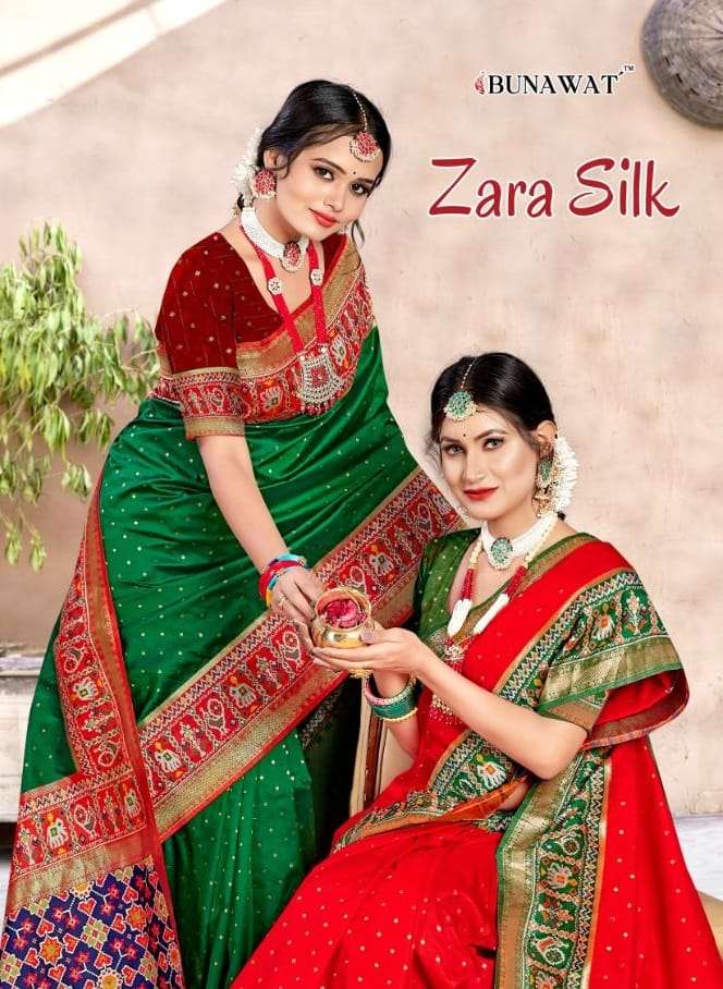 ZARA SILK BY BUNAWAT 1001 TO 1006 SERIES PATOLA SILK WORK SAREES