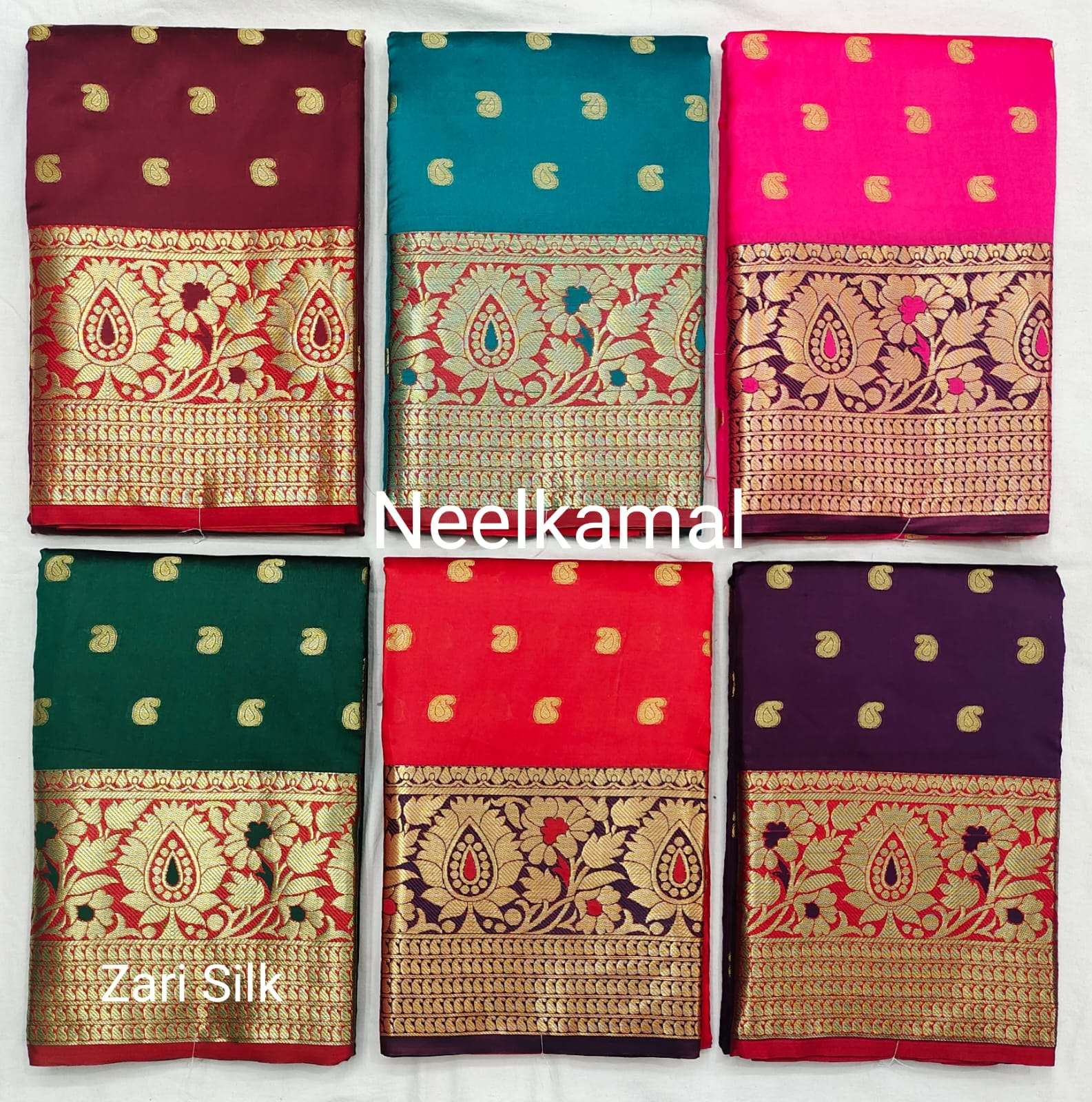 ZARI SILK BY NEELKAMAL SAREES INDIAN LATEST DESIGNER SILK SAREES