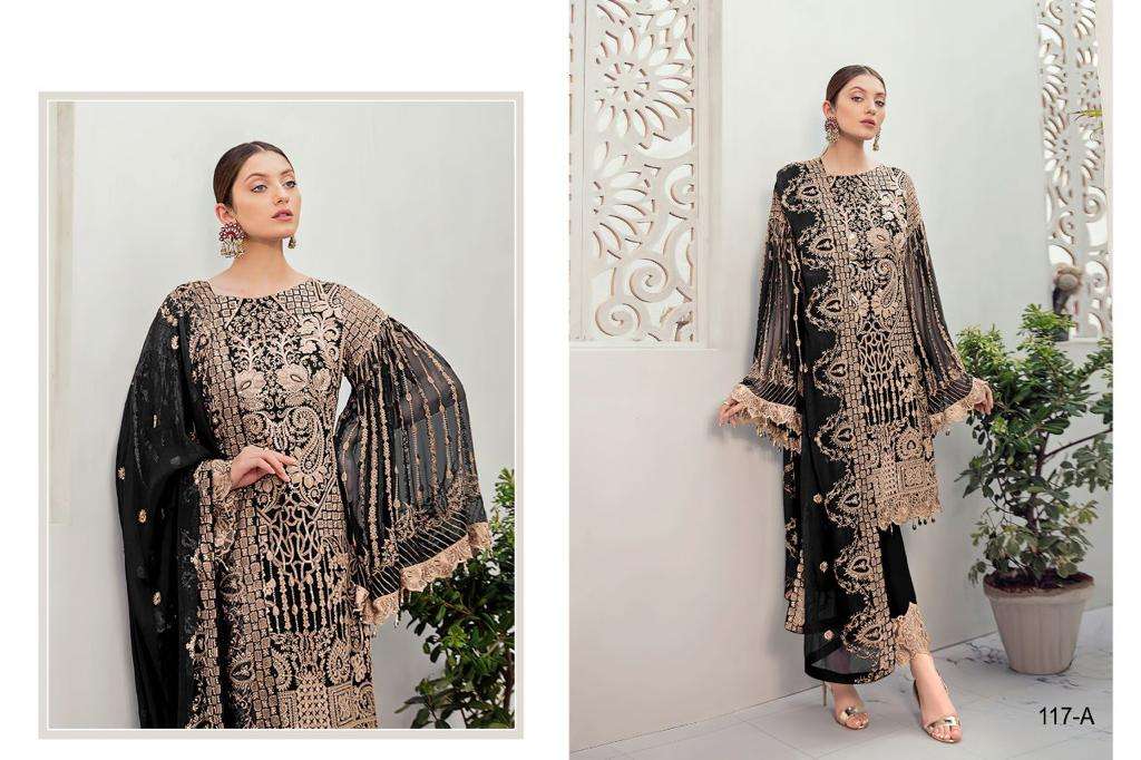 ZARLISH-117 COLOURS BY ASLIWHOLESALE HEAVY GEORGETTE DRESSES