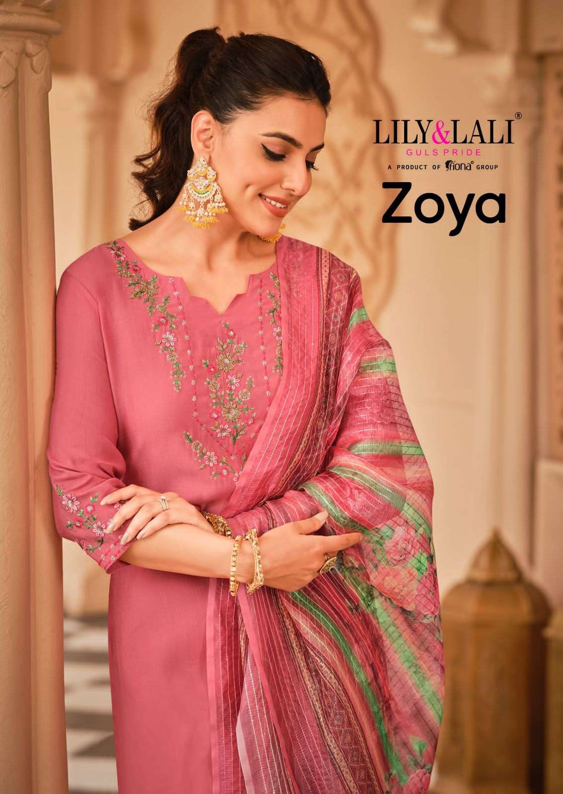 ZOYA BY LILY AND LALI 11951 TO 11956 SERIES HANDWORK VISCOSE DRESSES