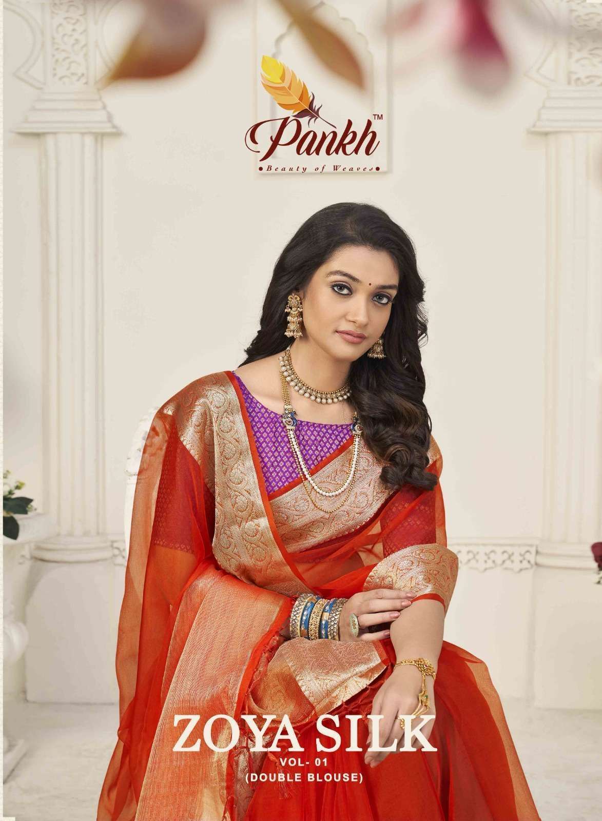 ZOYA SILK VOL-1 BY PANKH 5401 TO 5410 SERIES ORGANZA SILK SAREES