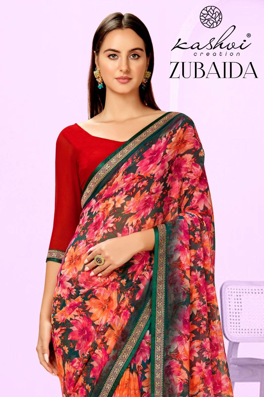 ZUBAIDA BY KASHVI CREATION 97001 TO 97008 SERIES GEORGETTE PRINT SAREES