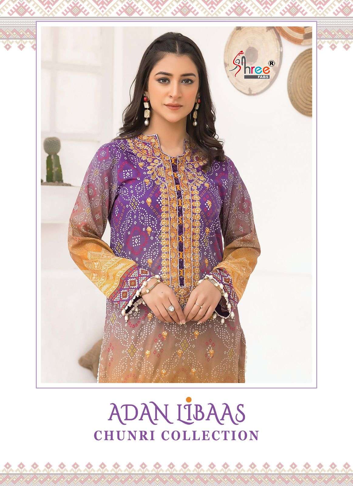 ADAN LIBAAS CHUNARI COLLECTION BY SHREE FABS 3160 TO 3166 SERIES COTTON DRESSES