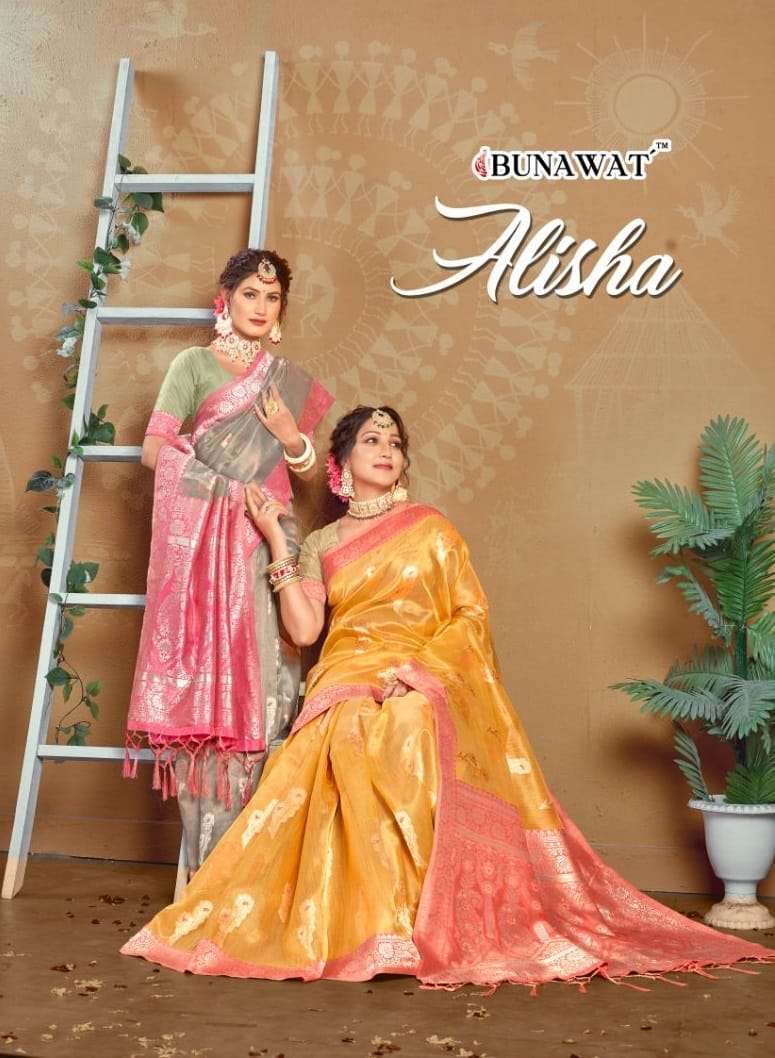 ALISHA BY BUNAWAT 1001 TO 1006 SERIES COTTON KOTA WORK SAREES