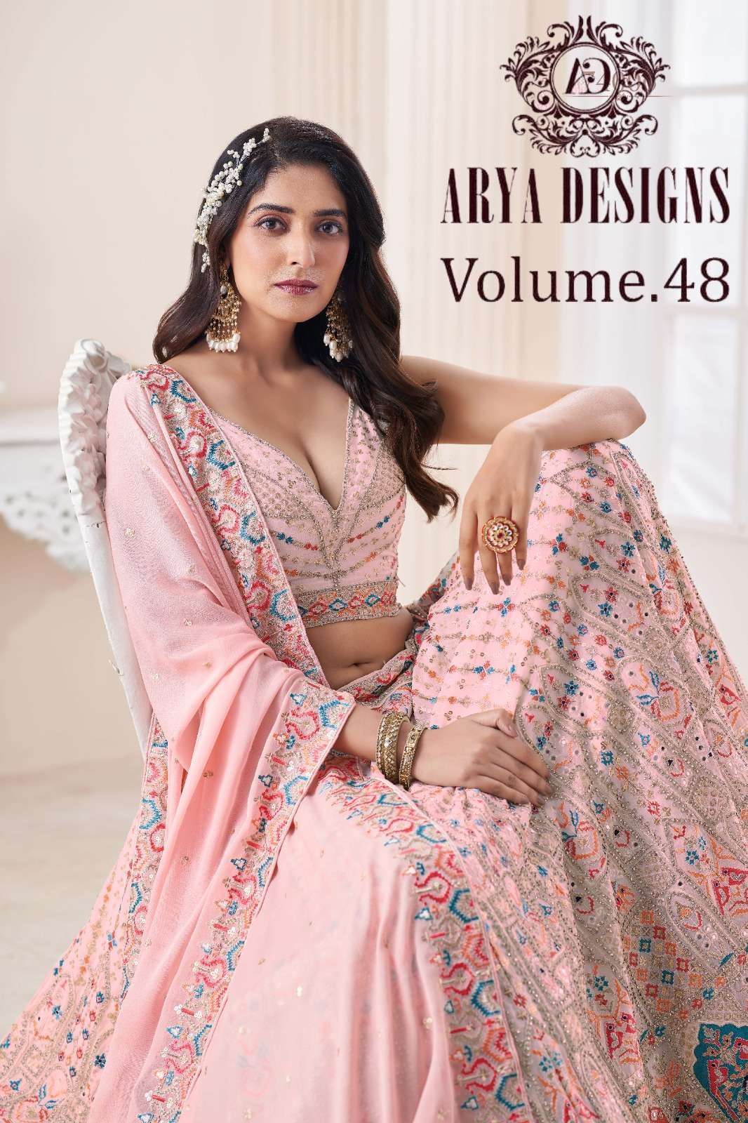 ARYA VOL-48 BY ARYA DESIGNS 74001 TO 74010 SERIES HEAVY DESIGNER LEHENGAS