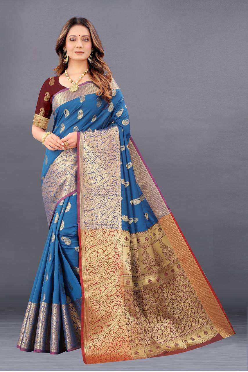 ASLIWHOLESALE SALE OFFER BY ASLIWHOLESALE DESIGNER ZARI SOFT SILK SAREES